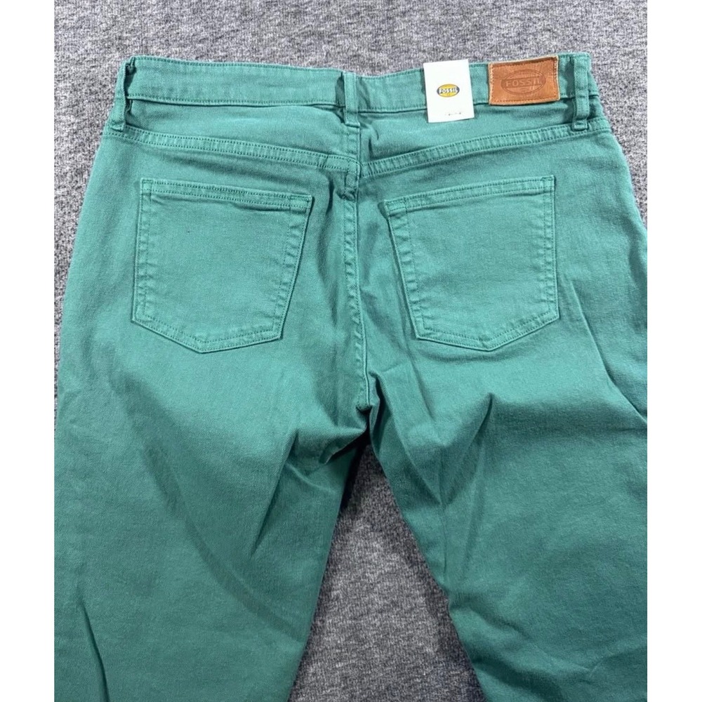 Fossil Vintage Pencil Jeans Womens 29 Pine Green Slim Tapered Denim Pants - Picture 6 of 9